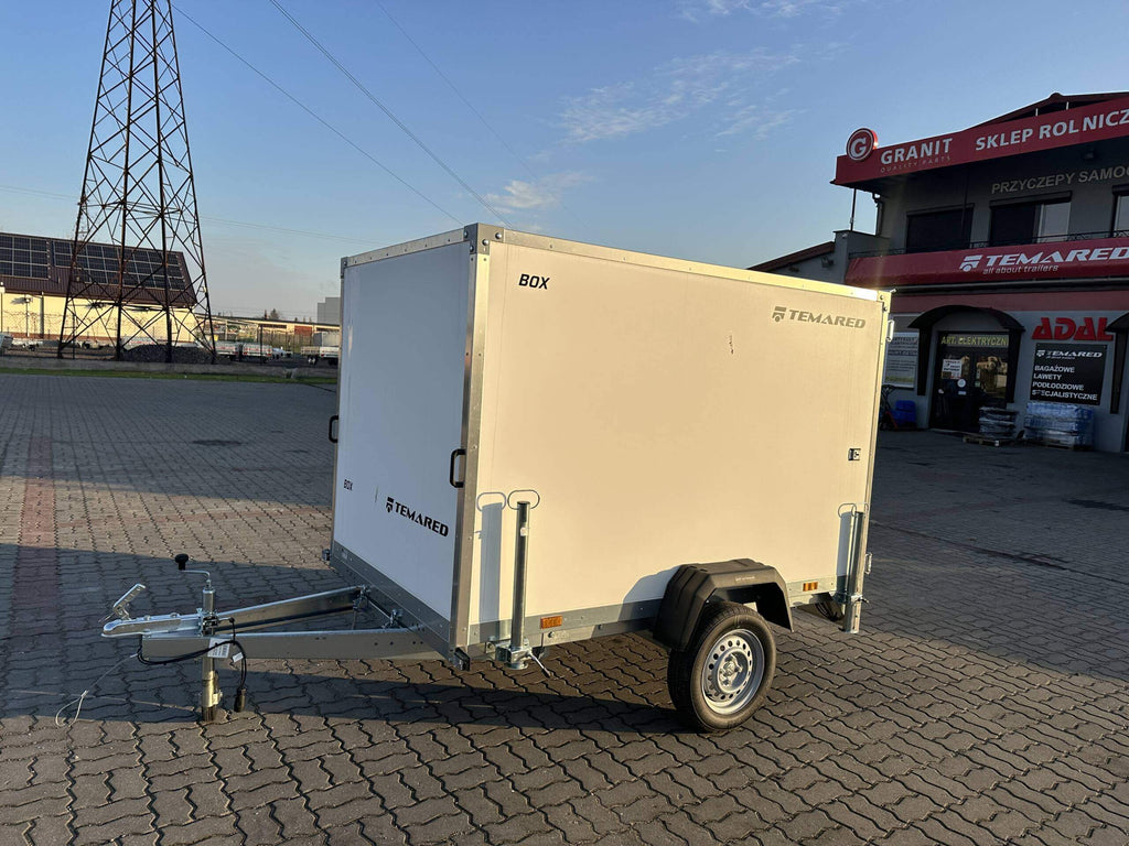 Remorque fourgon SMART BOX avec rampes Temared basculant 750kg