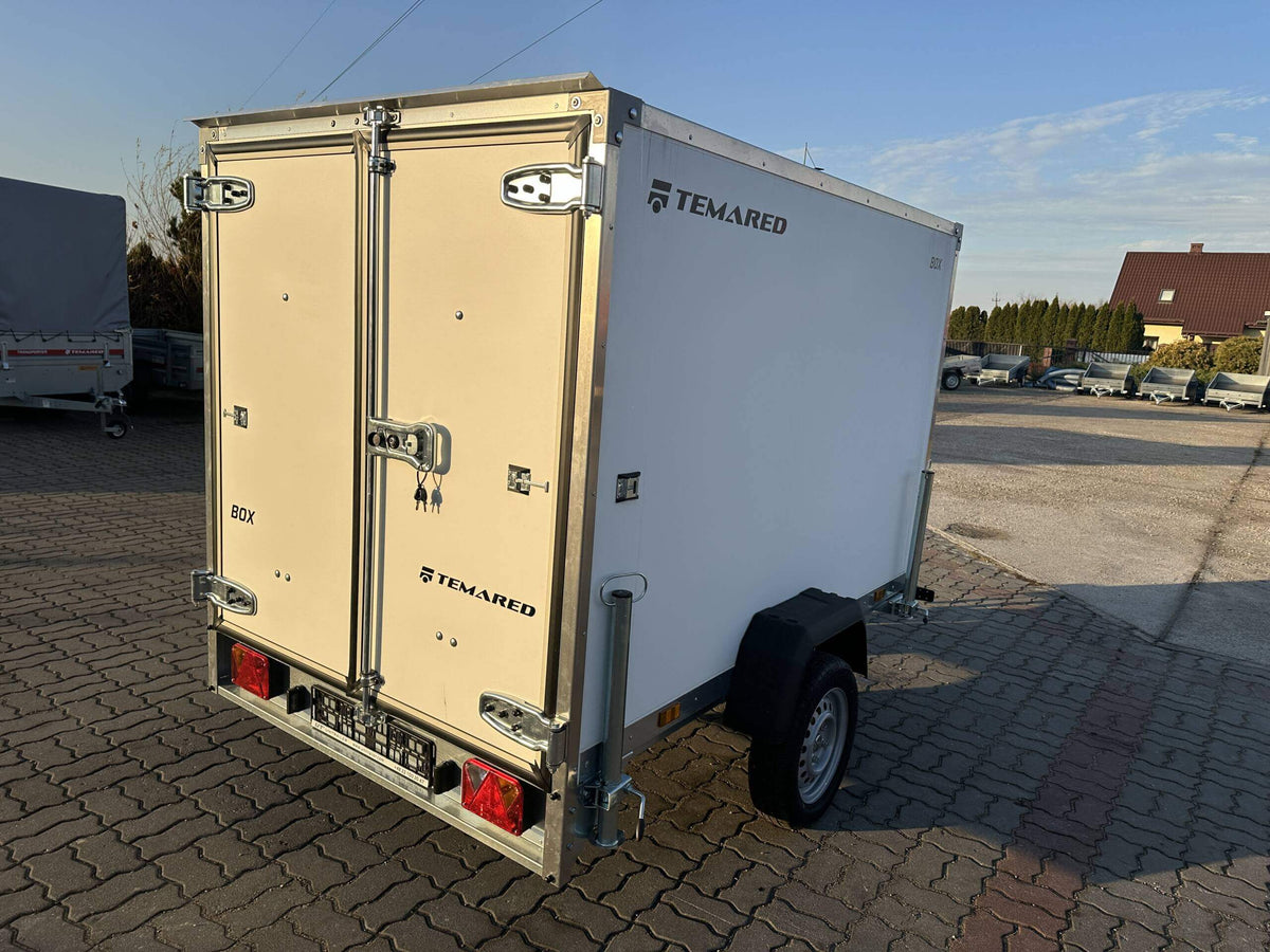 Remorque fourgon SMART BOX avec rampes Temared basculant 750kg