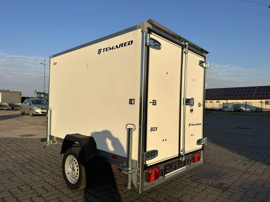 Remorque fourgon SMART BOX avec rampes Temared basculant 750kg