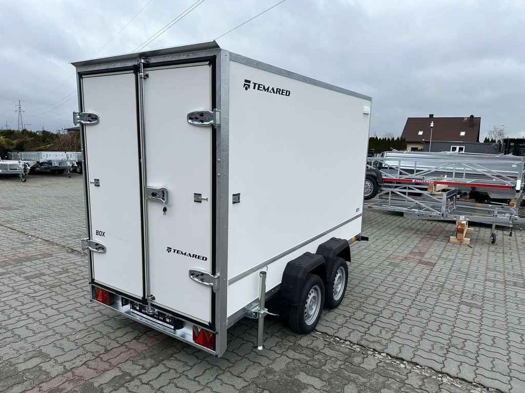 Remorque conteneur Furgon BOX Temared à deux essieux  750 kg