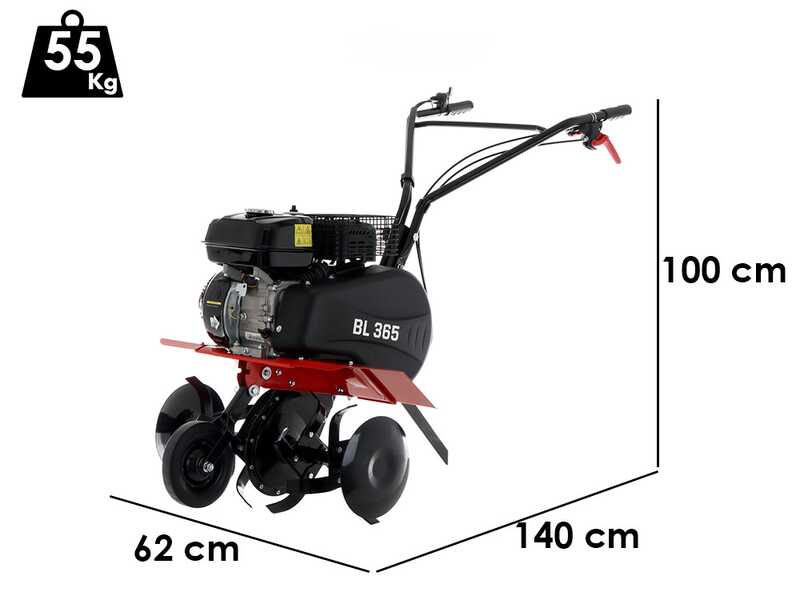 Benassi BL365 C – Motobineuse à essence 7 CV, fraise 60 cm