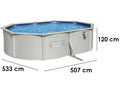 Bestway Hydrium 56586 - 500 x 360 x 120 cm - Piscine ovale