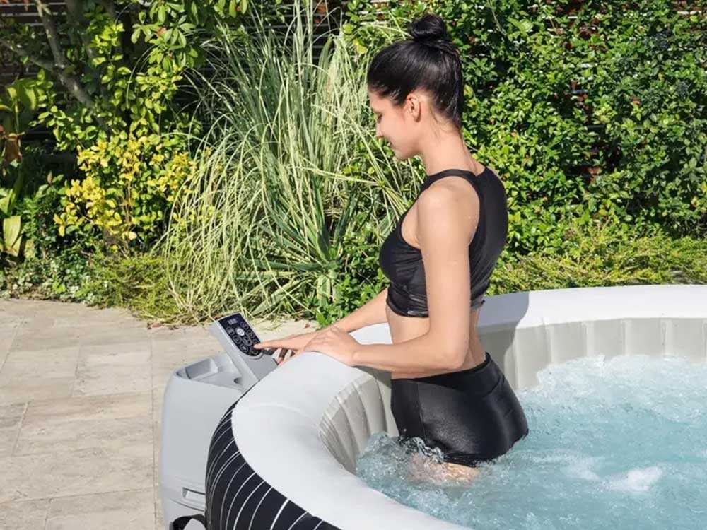 Bestway Lay-Z-Spa Hollywood AirJet 6001F carré - Ø180x66 cm - Spa gonflable pour 4-6 personnes