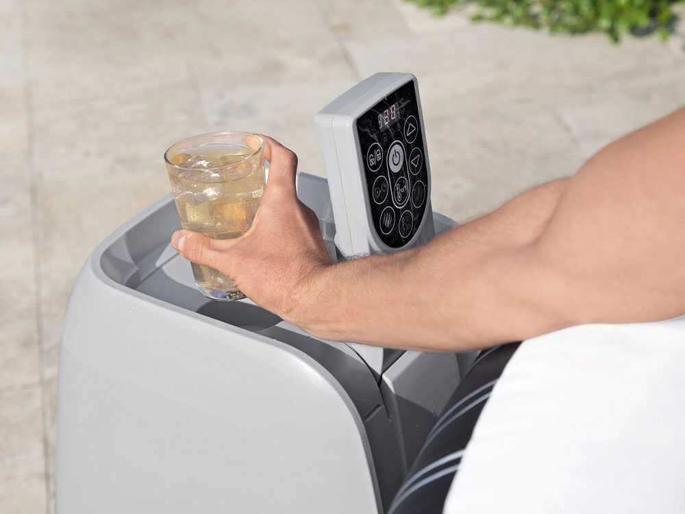 Bestway Lay-Z-Spa Hollywood AirJet 6001F carré - Ø180x66 cm - Spa gonflable pour 4-6 personnes