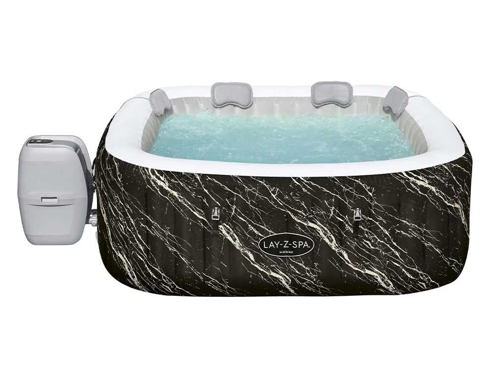 Bestway Lay-Z-Spa Hollywood AirJet 6001F carré - Ø180x66 cm - Spa gonflable pour 4-6 personnes