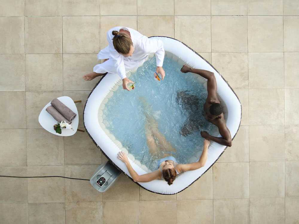 Bestway Lay-Z-Spa Hollywood AirJet 6001F carré - Ø180x66 cm - Spa gonflable pour 4-6 personnes