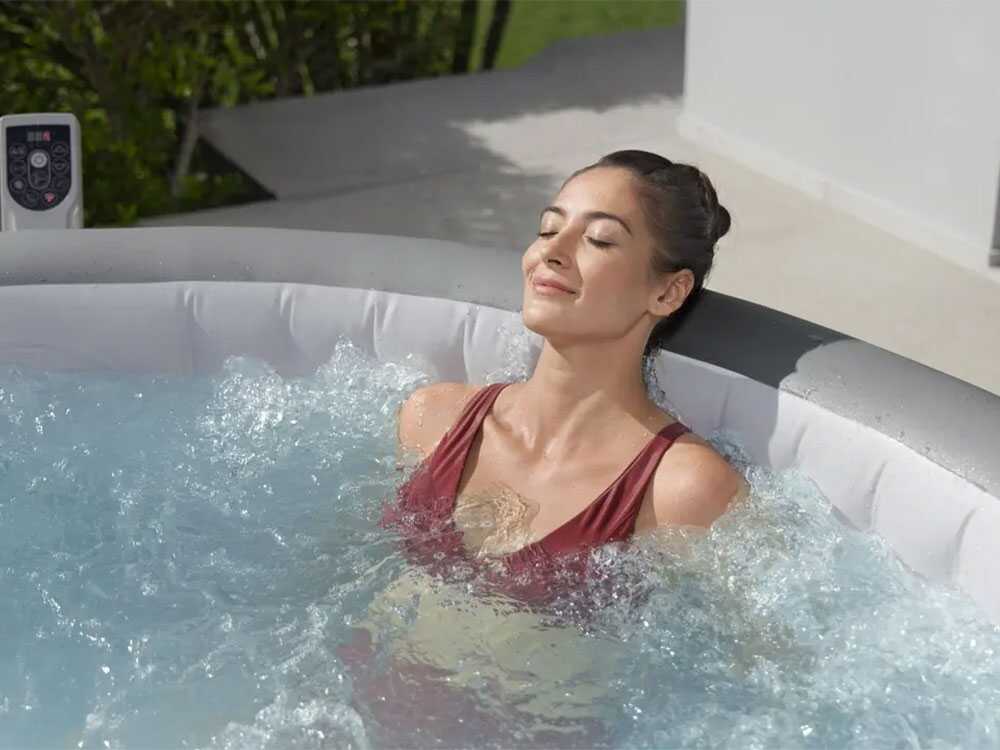 Bestway Lay-Z-Spa Hollywood AirJet 6001F carré - Ø180x66 cm - Spa gonflable pour 4-6 personnes