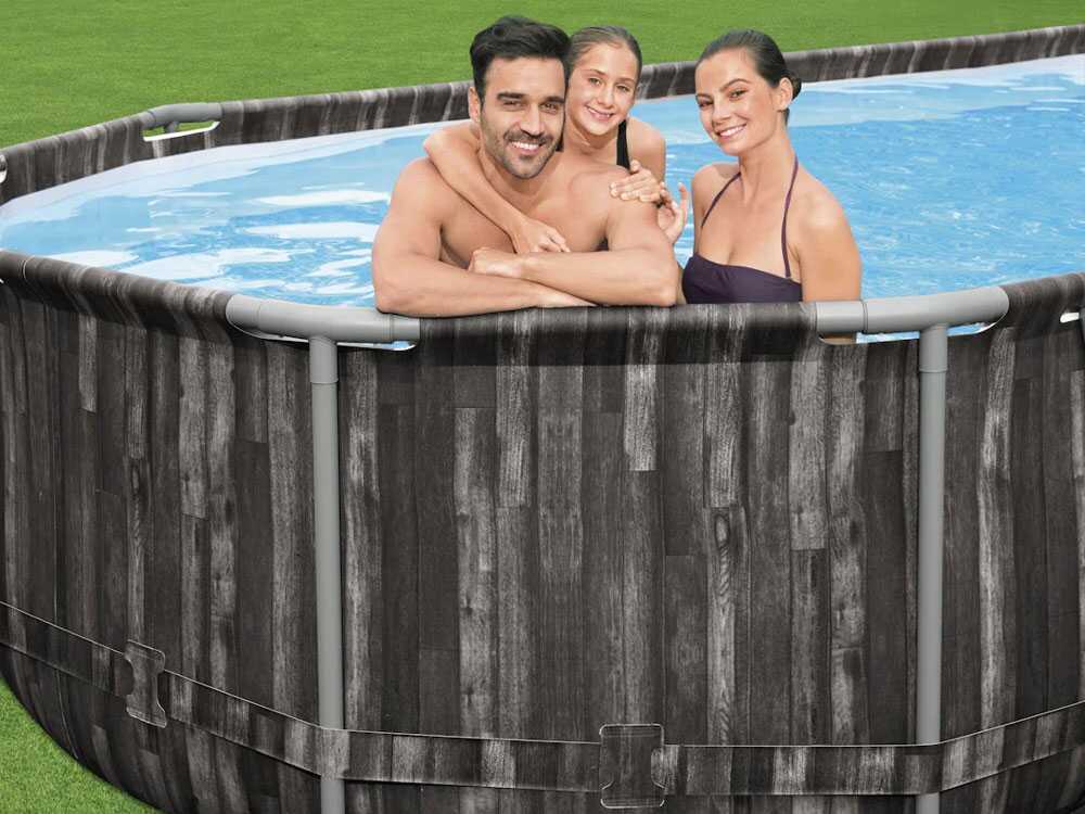 Bestway Power Steel 561ES - 732x366x122 cm - Piscine ovale