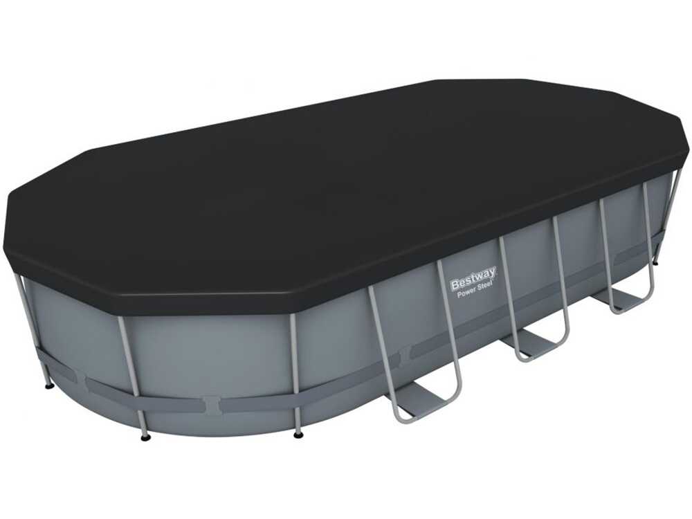 Bestway Power Steel 56710 - 549 x 274 x 122 cm - Piscine ovale