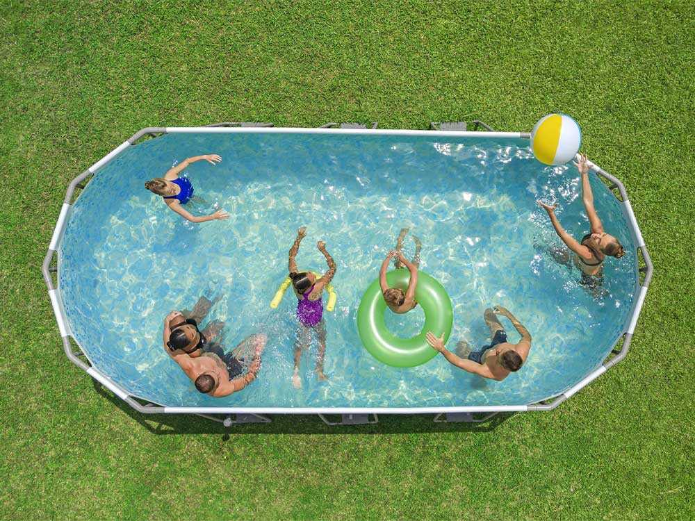 Bestway Power Steel 56710 - 549 x 274 x 122 cm - Piscine ovale