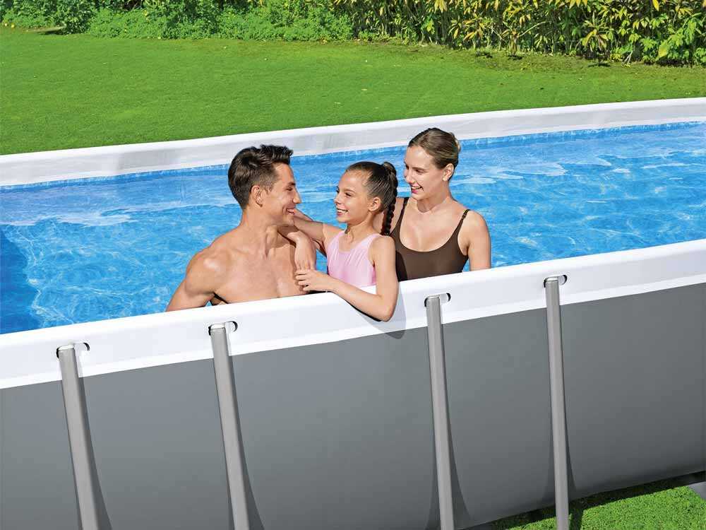 Bestway Power Steel Rectangulaire 56466 - 594x274x122 cm - Piscine hors-sol