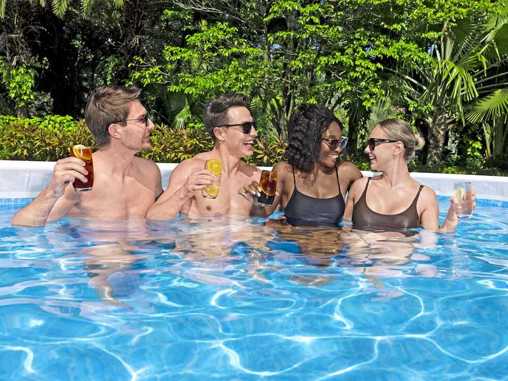 Bestway Power Steel Rectangulaire 56466 - 594x274x122 cm - Piscine hors-sol