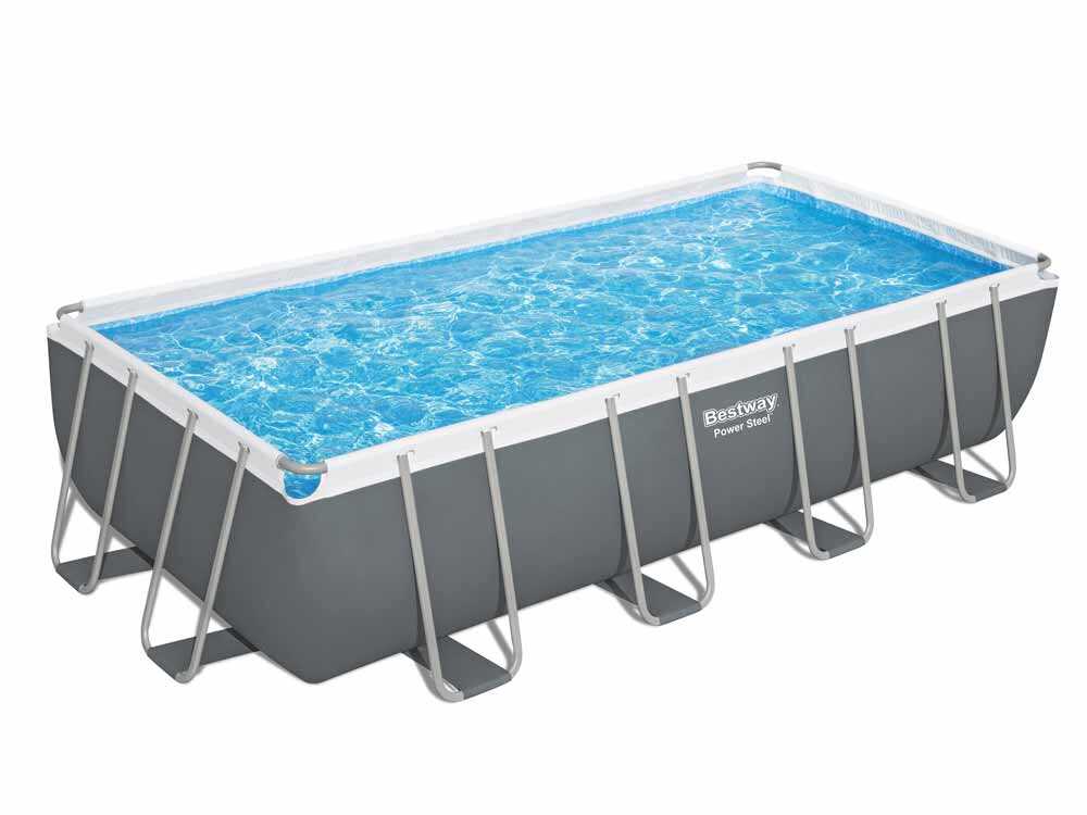 Bestway Power Steel Rectangulaire 56466 - 594x274x122 cm - Piscine hors-sol