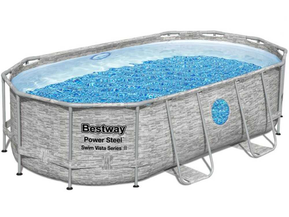 Bestway Power Steel Swim Vista 56714 - 427 x 250 x 100 cm - Piscine ovale
