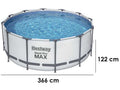 Piscine ronde Bestway Steel Pro Max 56420 diamètre 366 cm vue d'ensemble