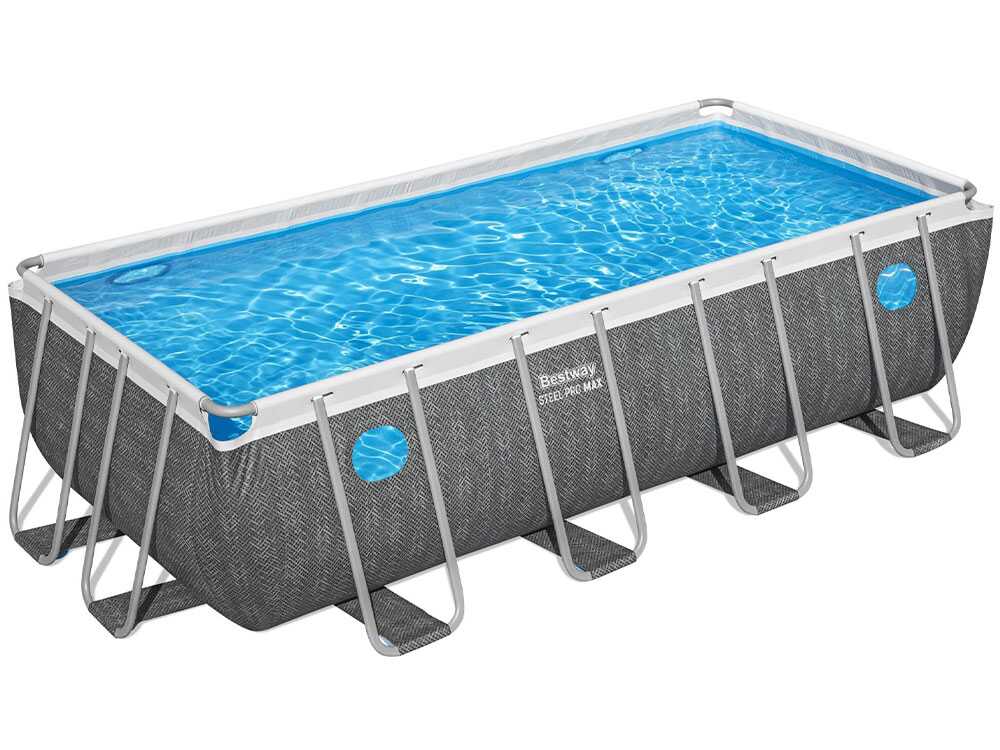 Bestway Steel Pro Max Splashview 561MB - 488x244x122 cm - Piscine hors-sol pour 5-6 personnes