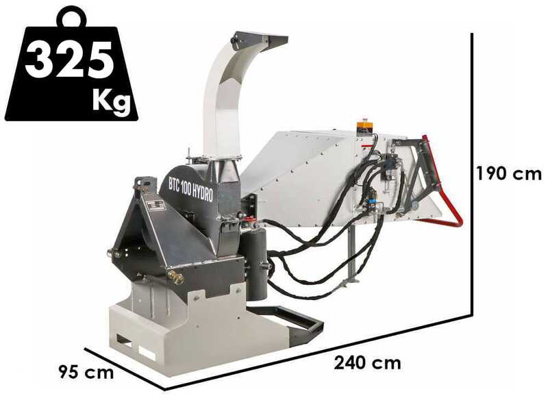 BlackStone BTC 100 HYDRO – Broyeur à tracteur avec rouleau d'entraînement hydraulique