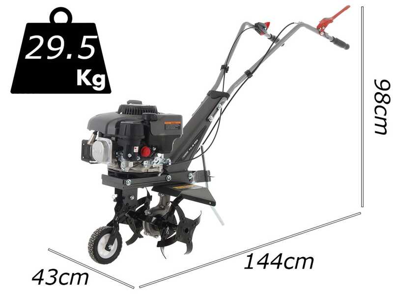 BlackStone TIL-B 360 – Motobineuse à essence 5 CV, moteur Ducar 150 cm³