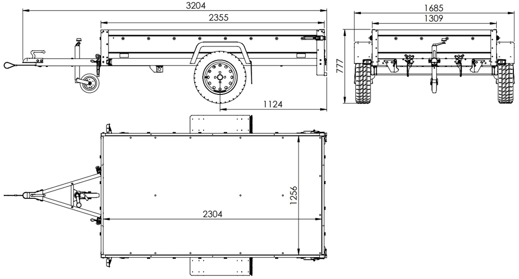 Remorque routière Garden Trailer 230 KIPP