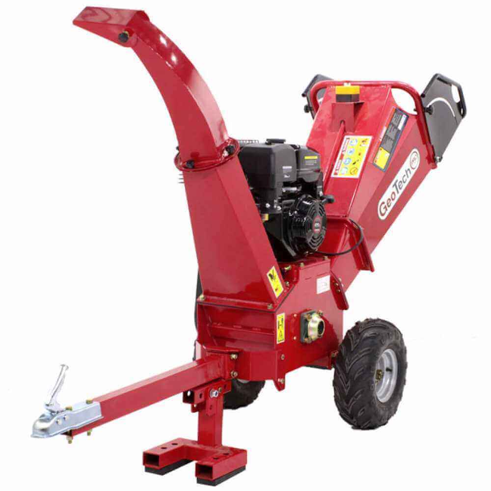 Broyeur de branches thermique professionnel GeoTech PCS 155LE moteur essence 15 CV, dém. électrique-Neuf