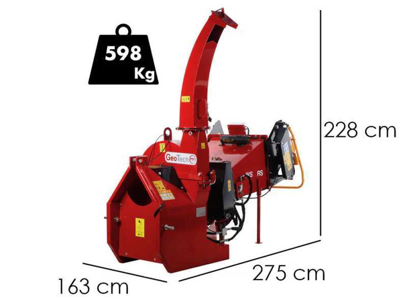 GeoTech Pro WS72RS – Broyeur à tracteur avec rouleaux d'entraînement hydraulique