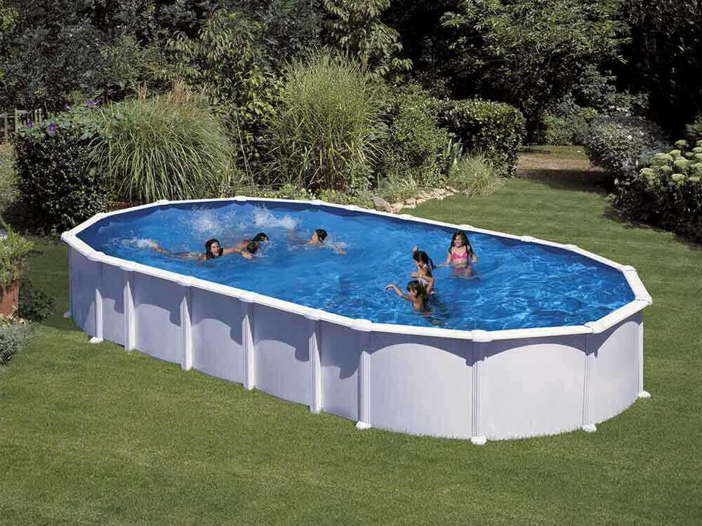 Gre Haiti Ovale 1000 x 550 x 132 cm - Piscine hors-sol - Traverses enterrées
