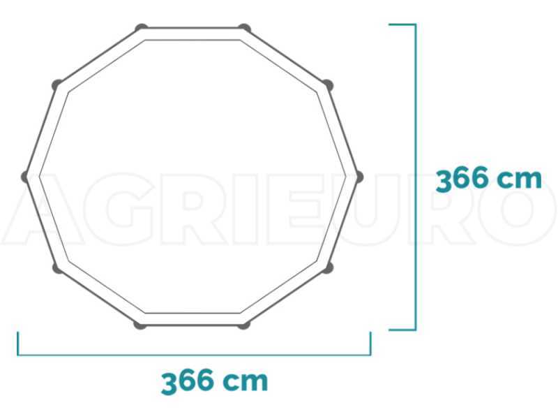 Piscine ronde Intex Prisma Frame 26712NP diamètre 366 cm vue d'ensemble
