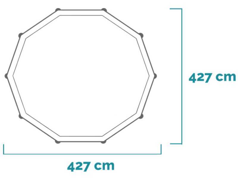 Piscine ronde Intex Prisma Frame 26720NP diamètre 427 cm vue d'ensemble