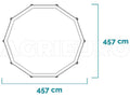 Piscine ronde Intex Prisma Frame 26726NP diamètre 457 cm profondeur 122 cm