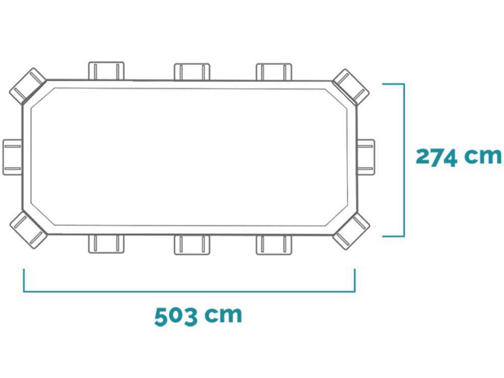 Intex Prisma Frame 26796NP - 503x274x122 cm - Piscine Ovale