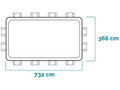 Intex Ultra XTR Frame 26368NP - 732x366x132 cm - Piscine hors-sol + Kit Nettoyage et Volleyball
