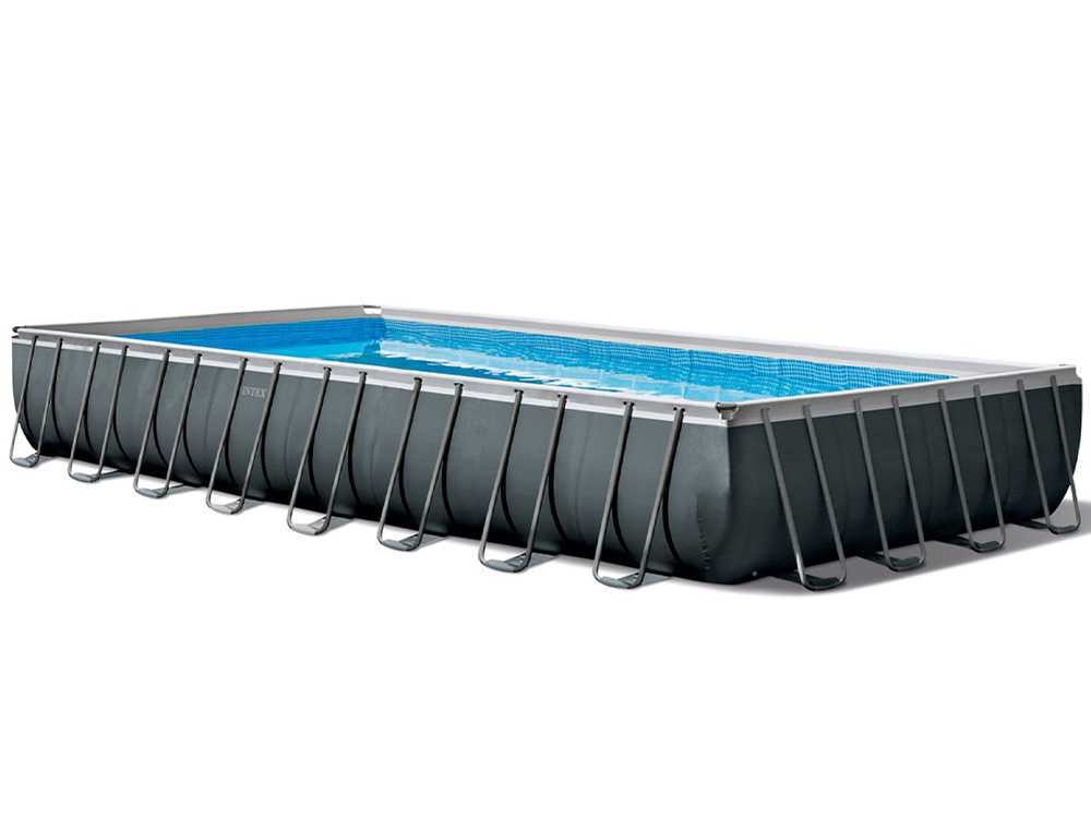 Intex Ultra XTR Frame 26378NP - 975x488x132 cm - Piscine hors-sol + Kit Nettoyage et Volleyball