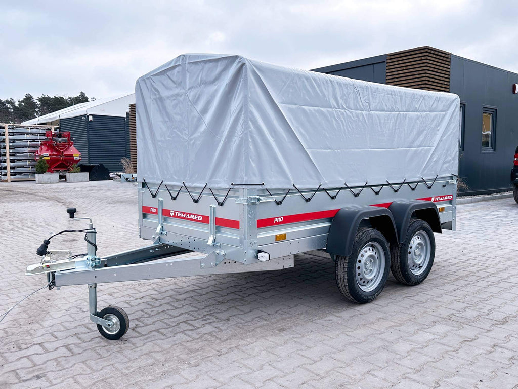 Remorque voiture à deux essieux avec bâche  300-750 kg