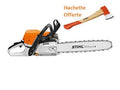 Tronçonneuse STIHL MS 400 C-M avec 2 chaines D'origine + hachette de bucheron