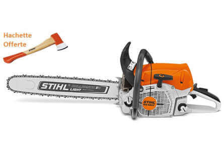 Tronçonneuse STIHL MS 462 C-M avec 2 chaines D'origine et une hachette de bucheron STIHL AX6